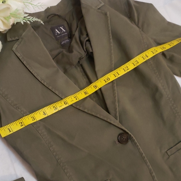 A/X ARMANI EXCHANGE OLIVE GREEN BLAZER - Picture 3 of 8